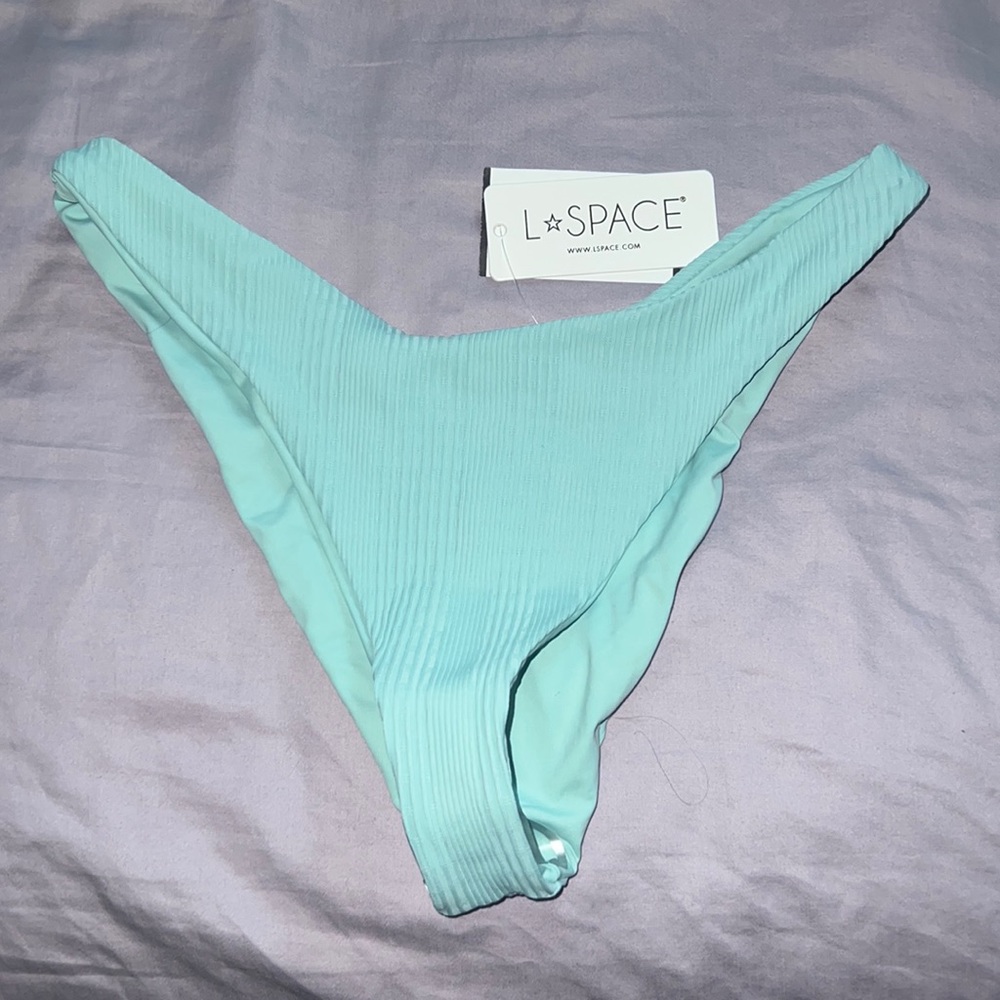 NWT- L*SPACE Pointelle Rib Cabana bikini bottom